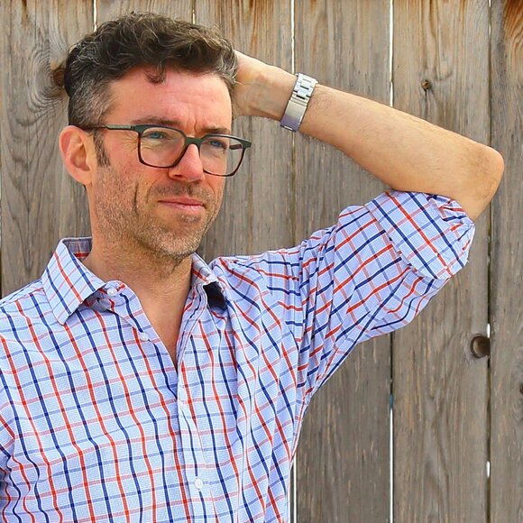 Whitish Blue, Orange Striped IZOD Patterned Long-Sleeved Size: 16 34/35 - Picture 2 of 6